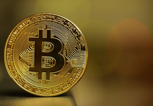 Representação visual da criptomoeda bitcoin ; moedas virtuais ;  (Foto: Dan Kitwood/Getty Images)