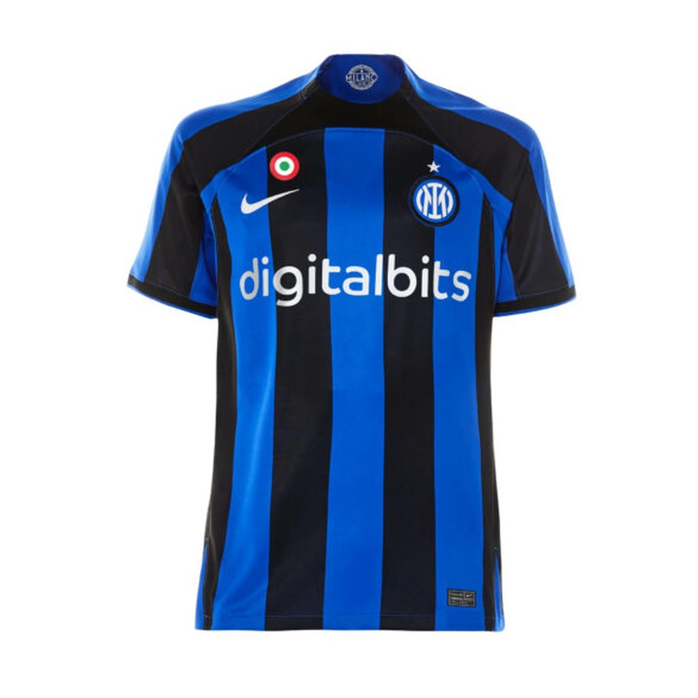 Camisa titular Inter de Milão 2022/23 — Foto: Divulgação/Inter