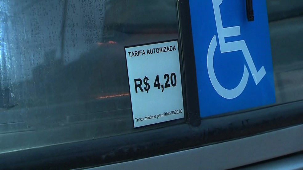 Tarifa de R$ 4,20 continua sendo cobrada (Foto: Reprodução/TV Globo)