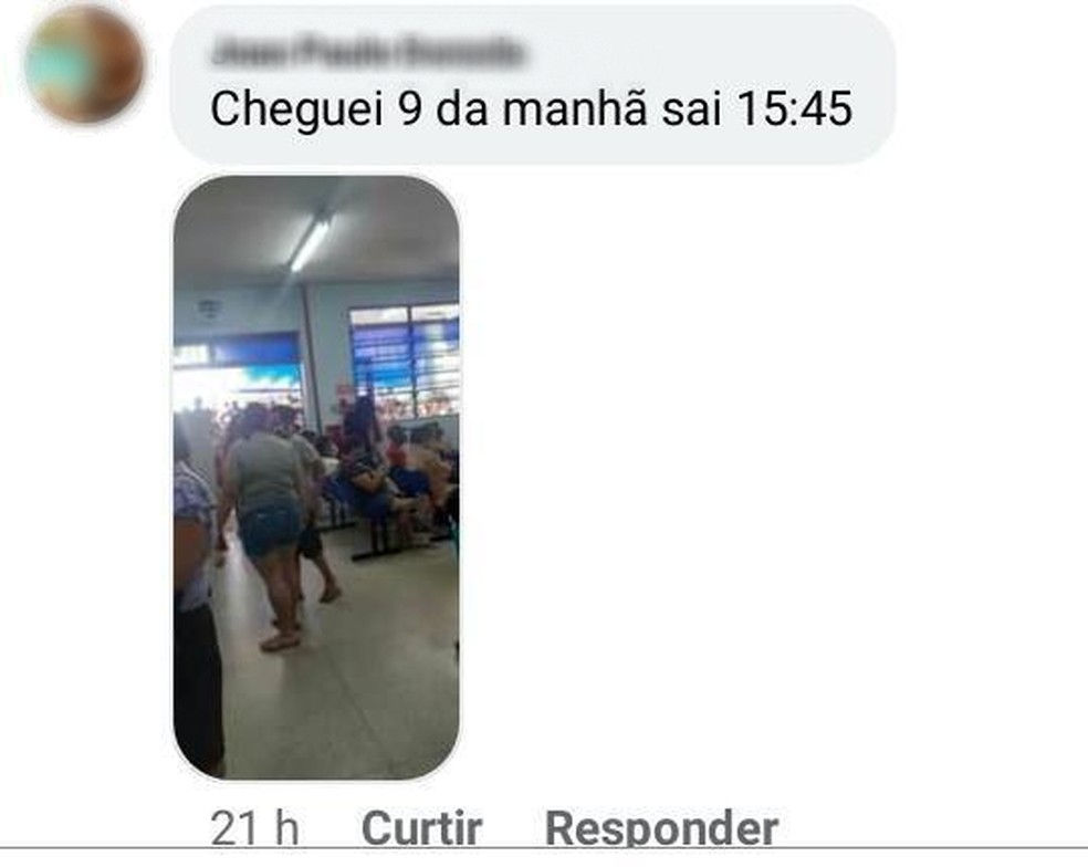 Paciente reclamou da demora no atendimento na UPA São João, em Guarulhos, na Grande SP — Foto: Reprodução