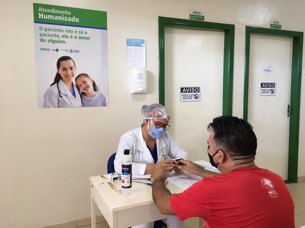 UPA 24H tem atendido um número crescente de pacientes jovens com Covid-19 — Foto: Ascom UPA 24H/Divulgação