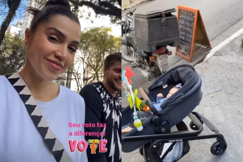 Paula Amorim vai à votação com filho