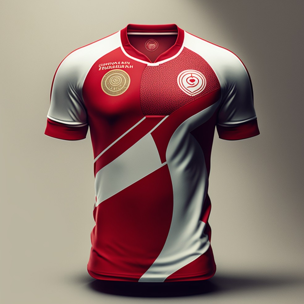 Inter: vers&atilde;o futurista da camisa criada por intelig&ecirc;ncia artificial &mdash; Foto: ge