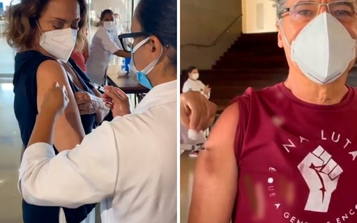 Eliane Giardini e Paulo Betti são vacinados contra a Covid-19