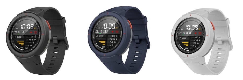 Amazfit Verge está disponível nas cores preto, branco e azul. — Foto: Divulgação/Amazfit