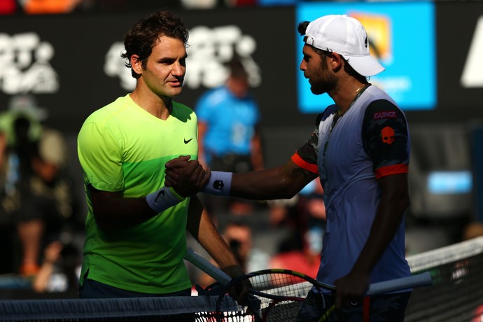 Roger Federer Simone Bolelli Aberto da Austrália (Foto: Getty Images)