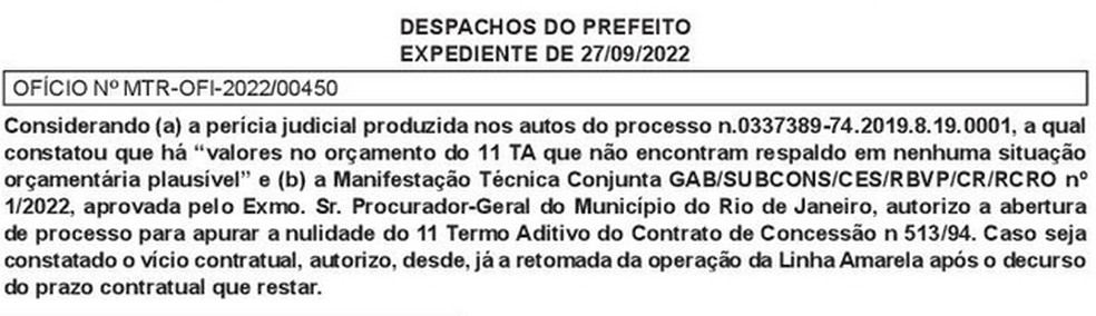 PREFEITURA DO RIO PUBLICA NO DIÁRIO OFICIAL A ABERTURA DO PROCESSO PARA ...