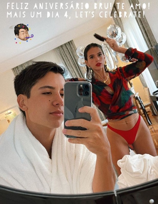 Lucas Valandro e Bruna Marquezine (Foto: Reprodução/ Instagram)