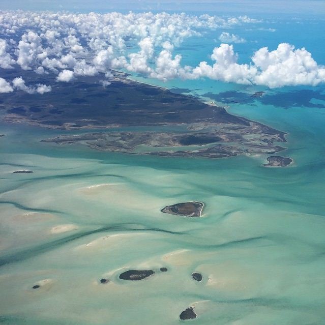 A vista do avião das Bahamas (Foto: Reprodução/ Instagram)