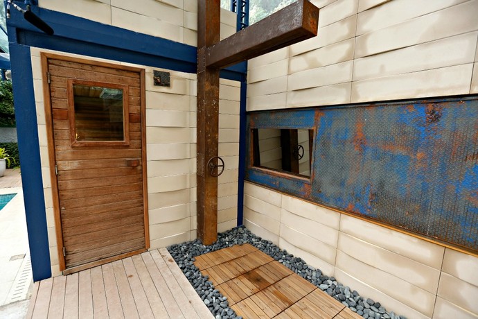 casa BBB sauna (Foto: Raphael Dias/Gshow)