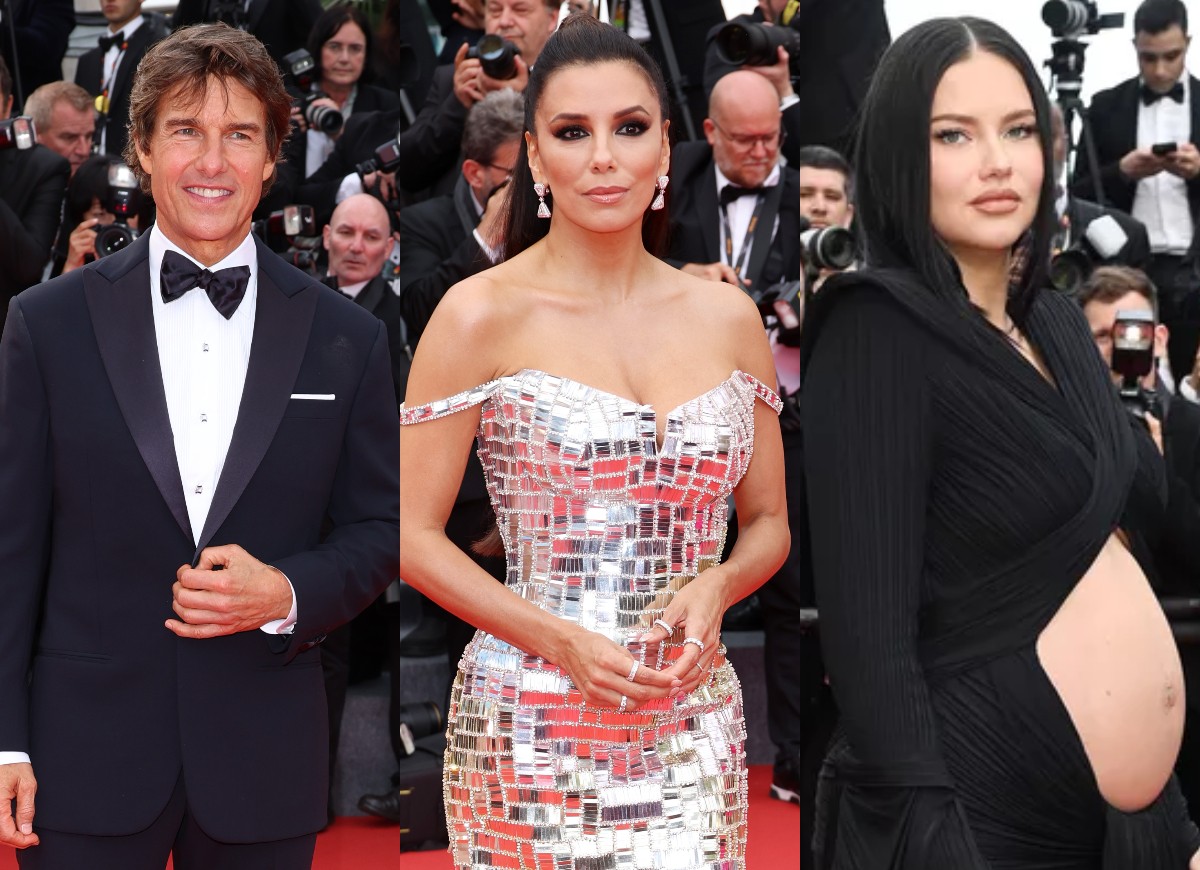 Tom Cruise, Eva Longoria e Adriana Lima (Foto: Getty Images)