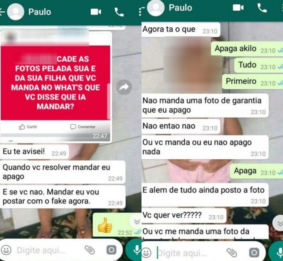 Mãe da criança de Araçariguama conversava com o suspeito — Foto: Reprodução/WhatsApp