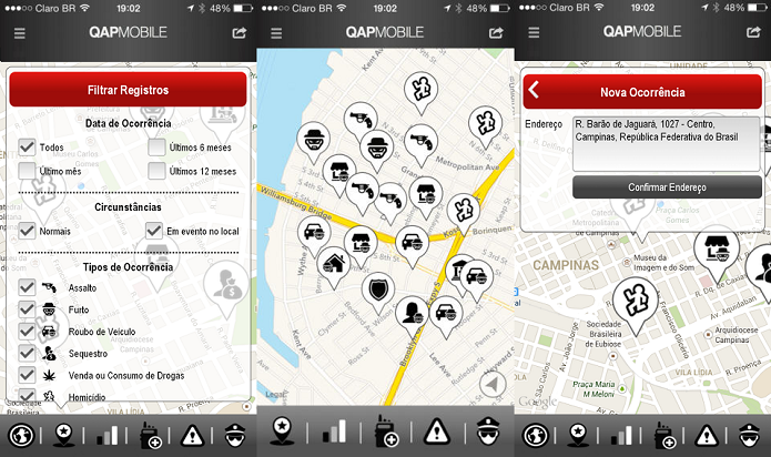 Informe-se e evite locais perigosos com a ajuda do QAP Mobile (Foto: Divulgação/Apple Store)