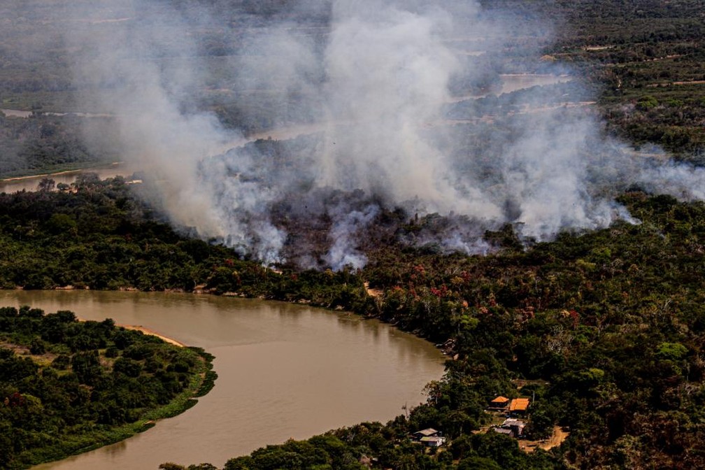 Incêndios atingem o Pantanal de Mato Grosso há mais de um mês — Foto: Mayke Toscano/Secom-MT