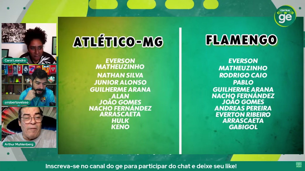 'Vozes' da torcida escolhem melhores jogadores de Atl&eacute;tico-MG e Flamengo