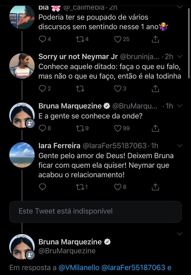 Bruna Marquezine bate boca com fãs no Twitter (Foto: Reprodução/Twitter)