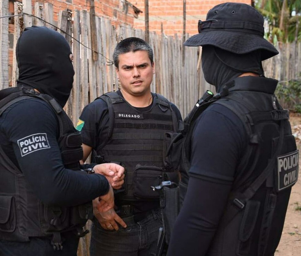Delegado de Polícia Civil Nilton Boscaro que coordenada o DPCI e a Core falou sobre as prisões desta quinta (Foto: Divulgação/Polícia Civil do Acre)