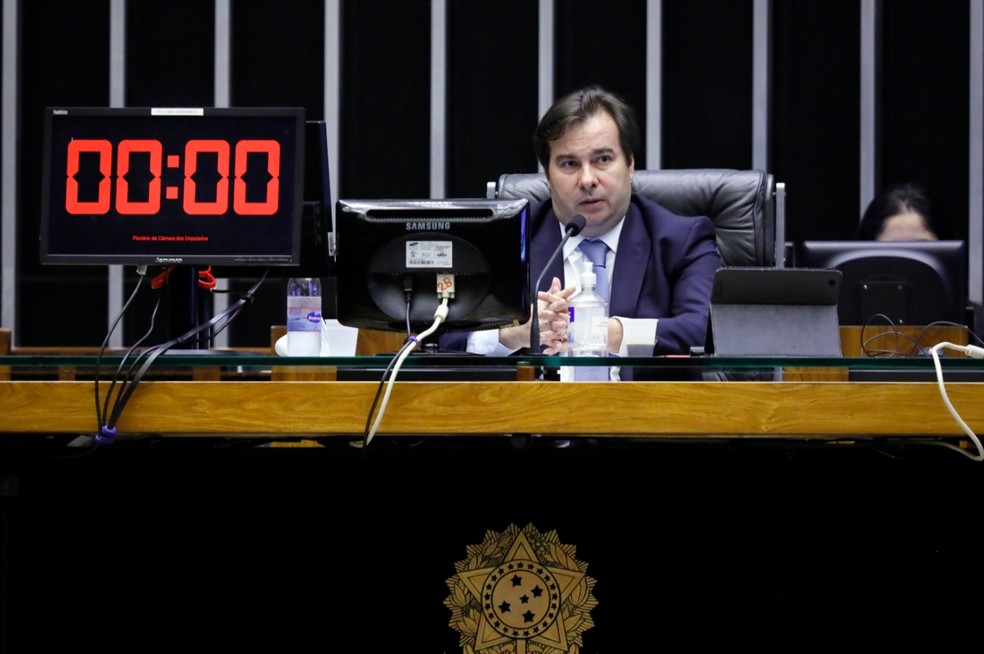 Presidente da Câmara, Rodrigo Maia, conduz sessão remota desta terça-feira (14) — Foto: Maryanna Oliveira/Câmara dos Deputados