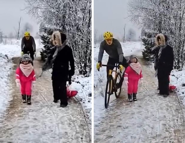 Ciclista é acusado de dar joelhada em criança  (Foto: Reprodução: Daily Mail )