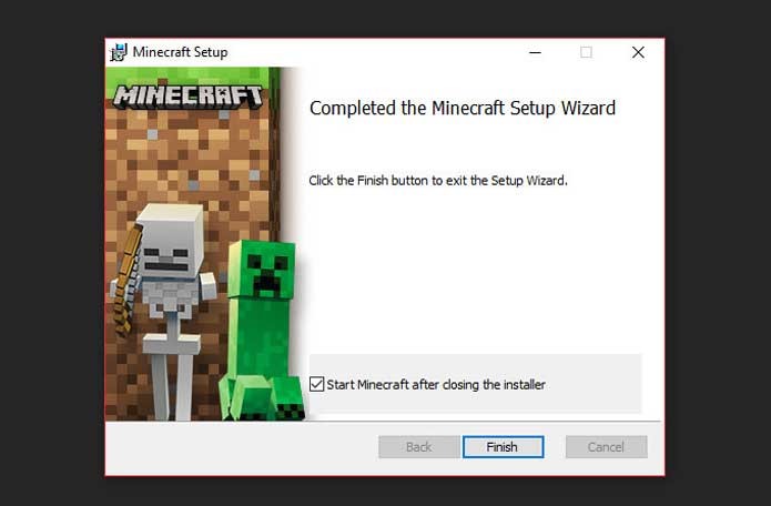 Finalize a instalação e aproveite Minecraft no Windows (Foto: Reprodução/Felipe Vinha)