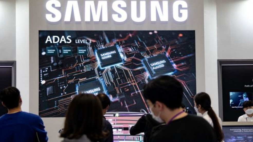 Samsung é uma dos maiores fabricantes mundiais de chips — Foto: Getty Images via BBC