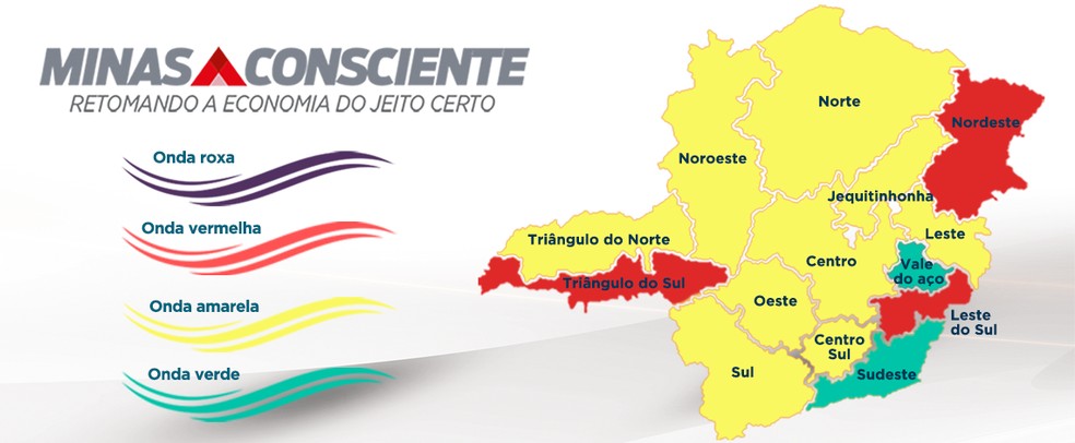 Atualização do Minas Consciente - 15/07/2021 — Foto: Governo de MG/Divulgação