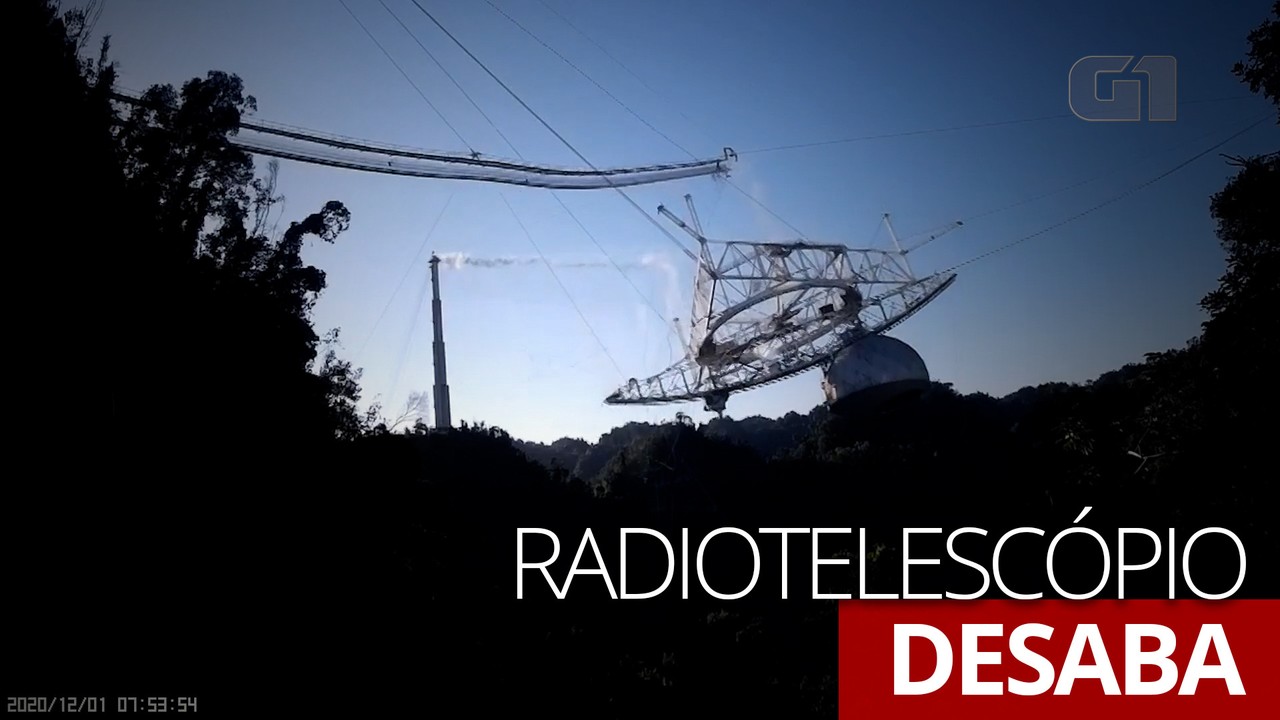VÍDEO: Radiotelescópio de Arecibo desaba após meses de deterioração
