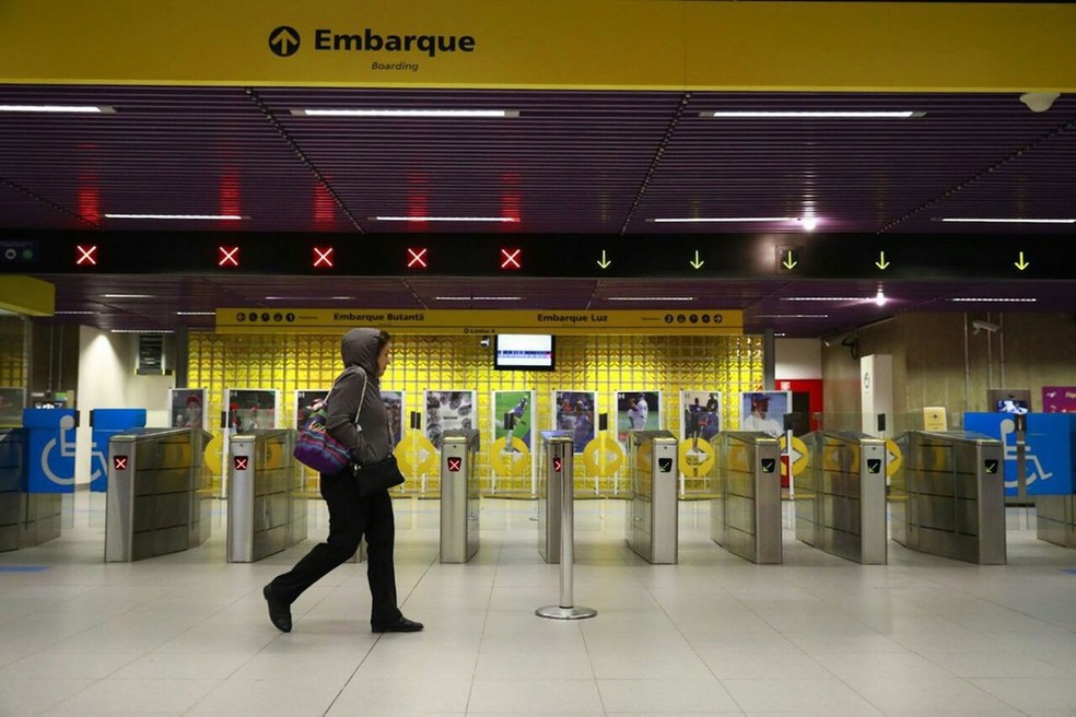 Estação Fradique Coutinho, no metrô de SP — Foto: Marcelo Brandt/G1