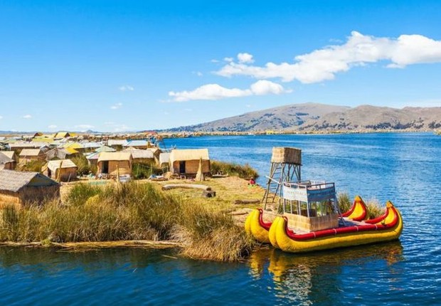 Lago Titicaca, na fronteira da Bolívia com o Peru (Foto: GETTY IMAGES)