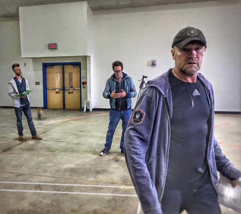 Sean Gunn, James Gunn e Michael Rooker (Foto: Reprodução facebook)