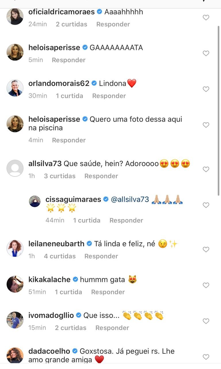Cissa Guimarães ganha elogios de famosos em foto de biquíni (Foto: Reprodução/Instagram)