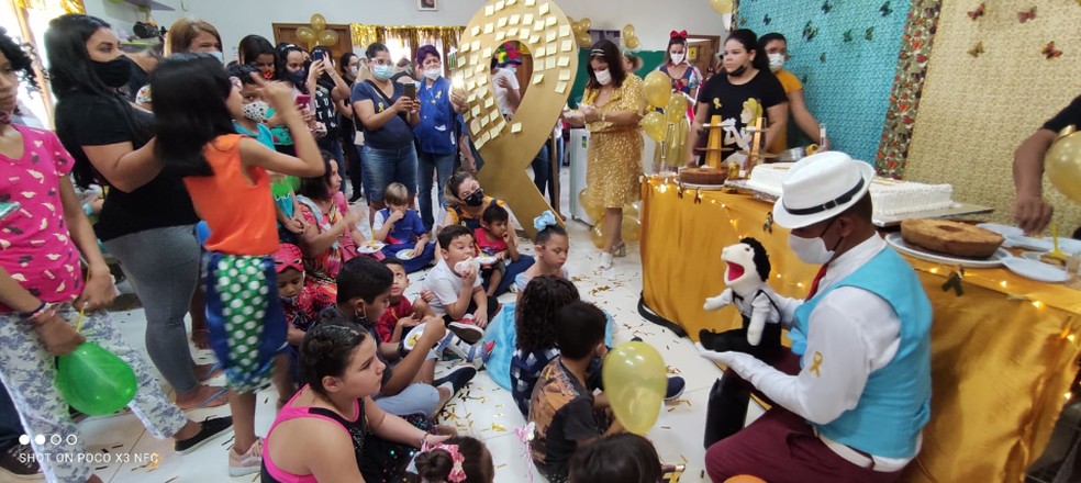 Várias crianças e parceiros participaram da festa — Foto: Arquivo pessoal