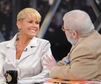 Xuxa Meneghel e Jô Soares no programa do apresentador na Globo | Reprodução