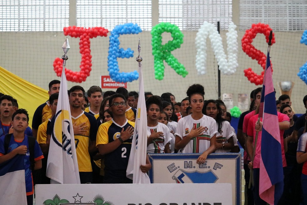 Solenidade de abertura dos Jerns 2019 foi realizada na quinta-feira — Foto: Augusto Gomes/GloboEsporte.com