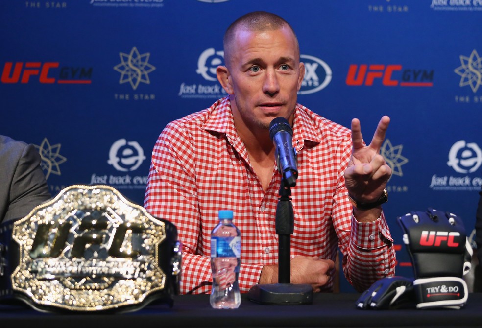 Georges St-Pierre participou de uma conferência e revelou desejo por próxima luta (Foto: Don Arnold / Getty Images)