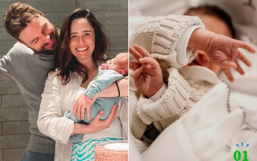 Fernanda Vasconcellos celebra primeiro mês de Romeo com fotos do bebê