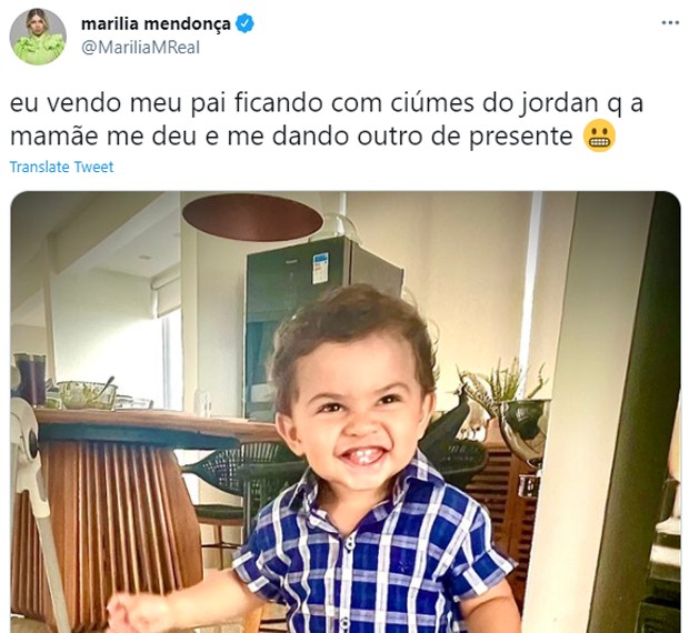Léo, filho de Marília Mendonça e Murilo Huff (Foto: Reprodução/Twitter)