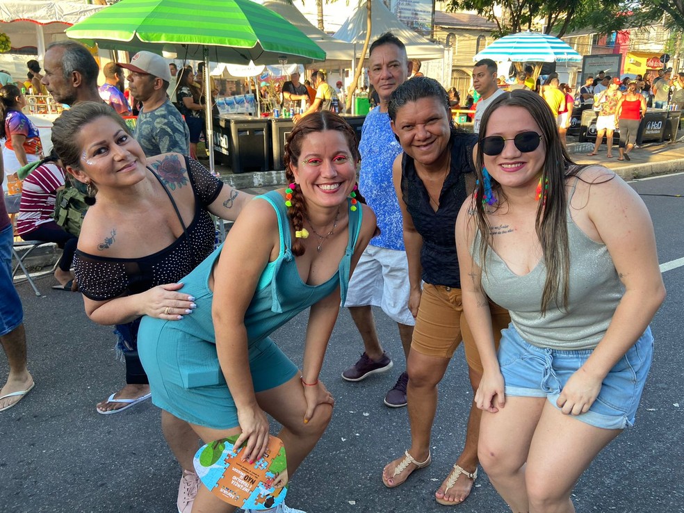 Banda do Boulevard tamb&eacute;m reuniu fam&iacute;lias para brincarem o carnaval. &mdash; Foto: Patrick Marques/g1 AM