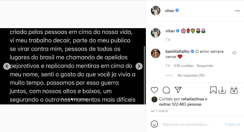 Vitão daz carta aberta para Luísa Sonza (Foto: Reprodução/Instagram)