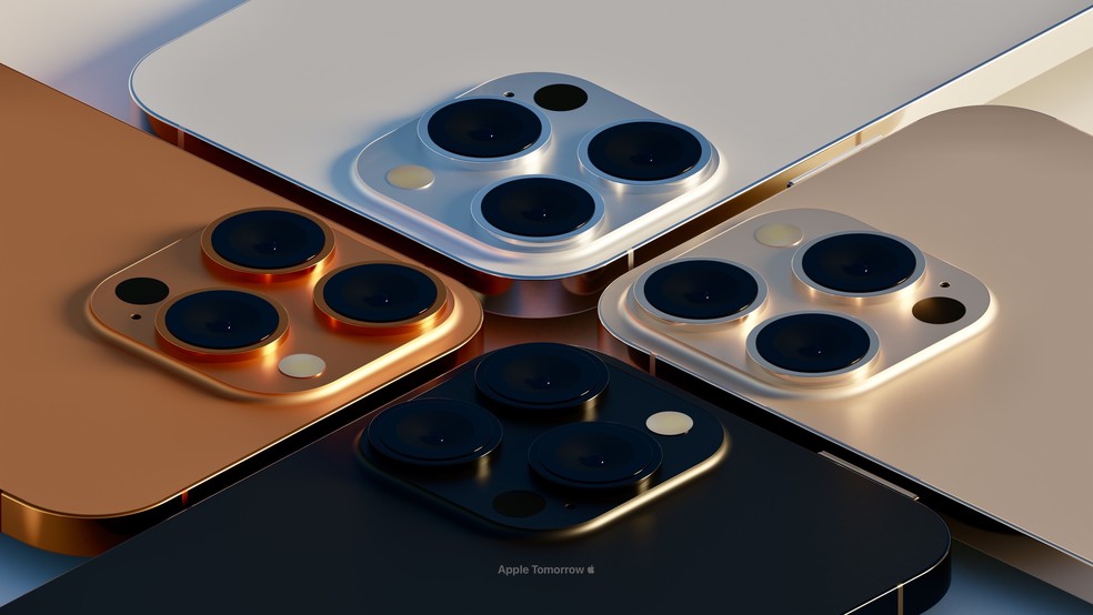 iPhone 13 aparece em imagens vazadas com novas cores — Foto: Reprodução/Apple Tomorrow