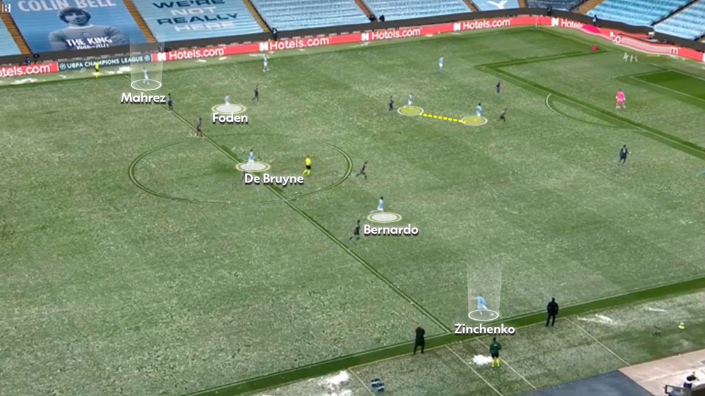 Primeiro gol nasceu de bola longa, considerada de forma errada no Brasil como chutão — Foto: Reprodução