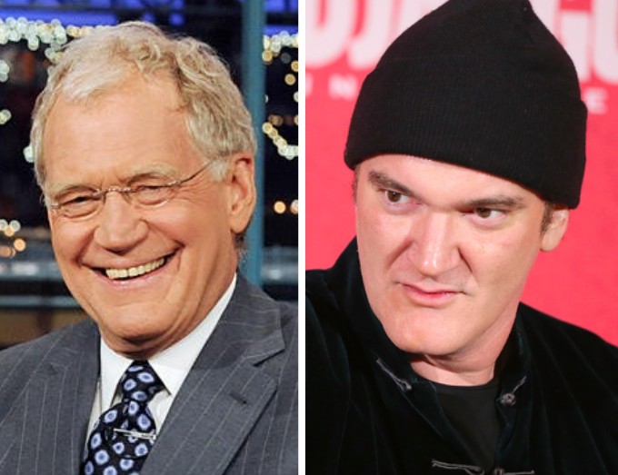 David Letterman e Quentin Tarantino (Foto: Getty Images)