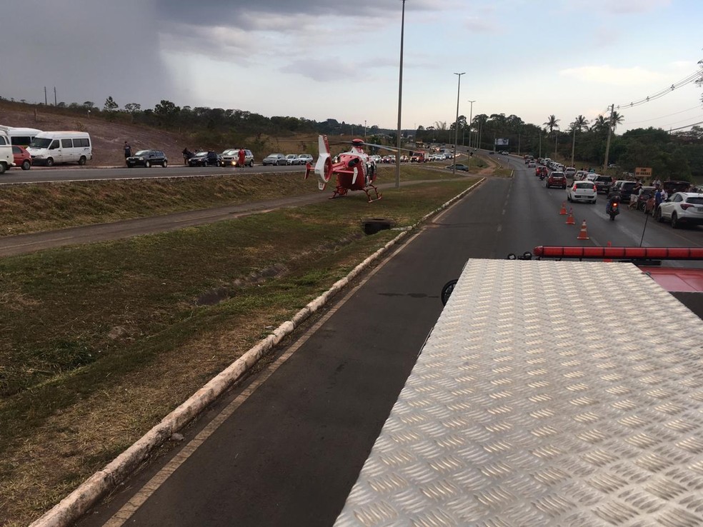 Bombeiros atendem ocorrência de afogamento no DF — Foto: Corpo de Bombeiros/Divulgação