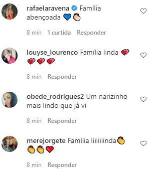 Fãs se derretem nos comentários de Laura Keller e família (Foto: Reprodução: Instagram)