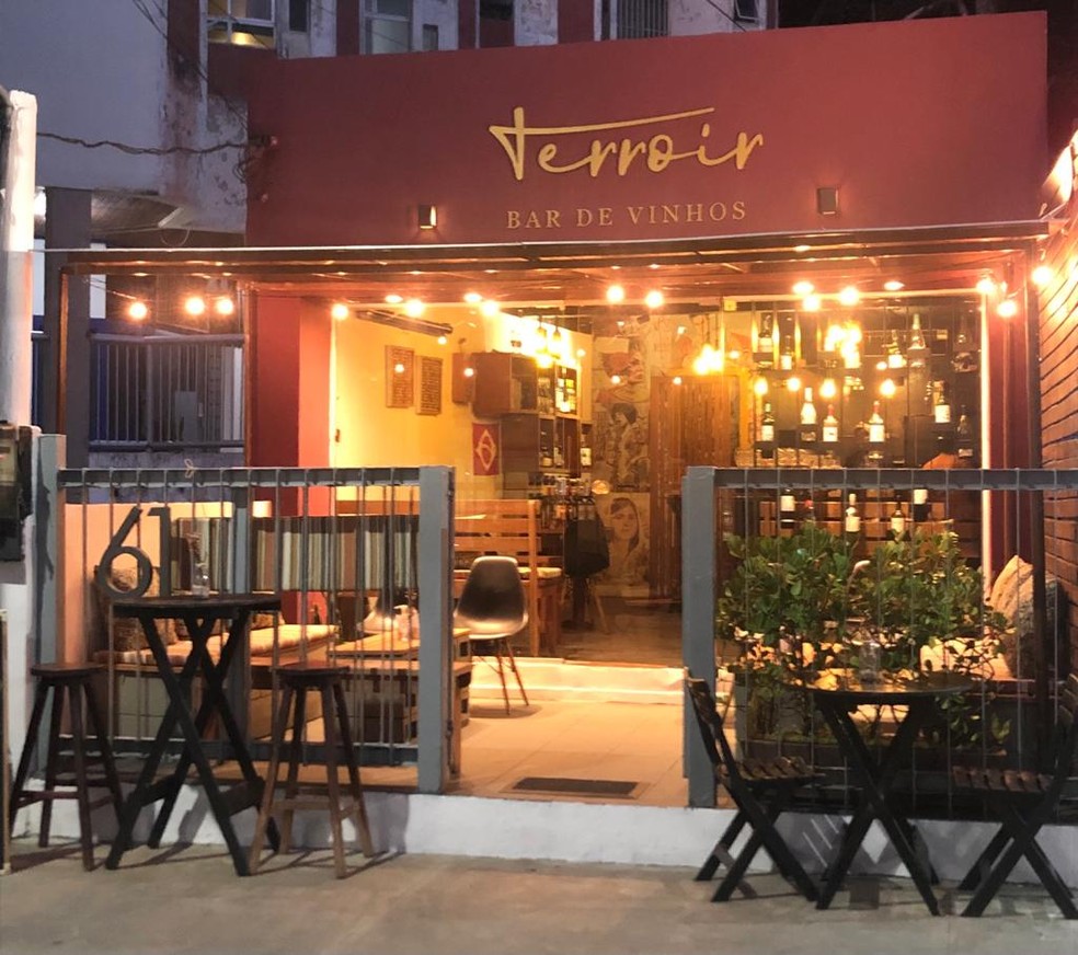 Terroir bar de vinhos fica no bairro do Rio Vermelho, em Salvador — Foto: Arquivo Pessoal