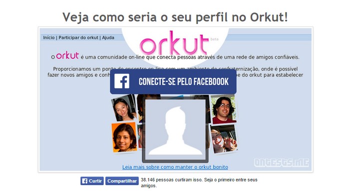 Teste da Ontests cria perfil divertido do Orkut para internauta (Foto: Reprodução/Barbara Mannara)
