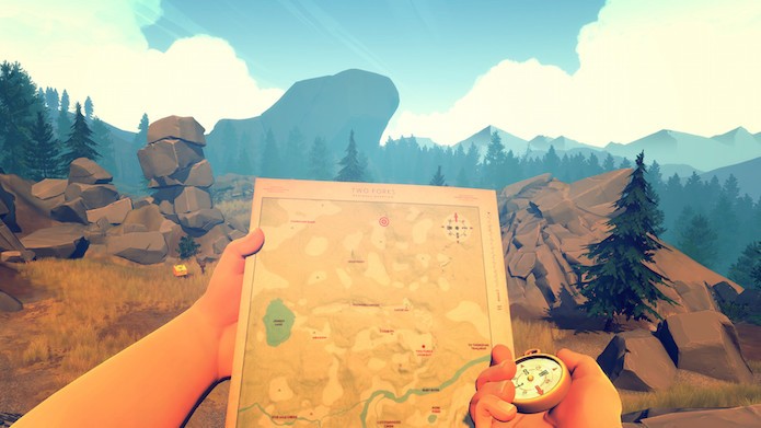 Firewatch tem um mundo aberto incrivelmente rico em detalhes (Foto: Divulgação/Campo Santo)