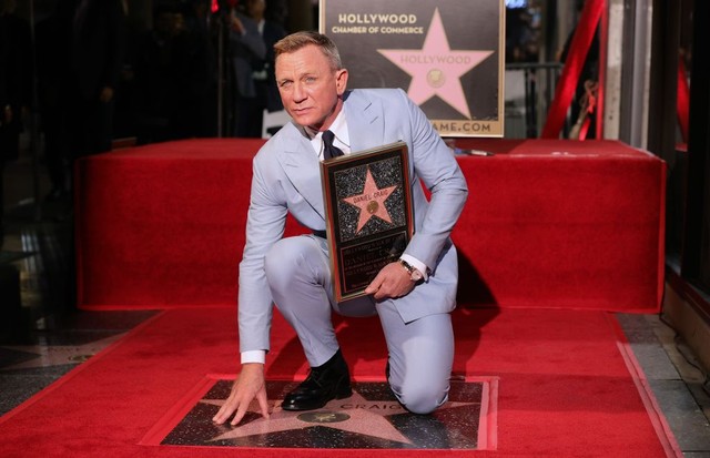 HOLLYWOOD, CALIFORNIA - OCTOBER 06: Daniel Craig attends the Hollywood Walk of Fame Star Ceremony for Daniel Craig on October 06, 2021 in Hollywood, California. (Photo by Rich Fury/Getty Images) (Foto: Getty Images)