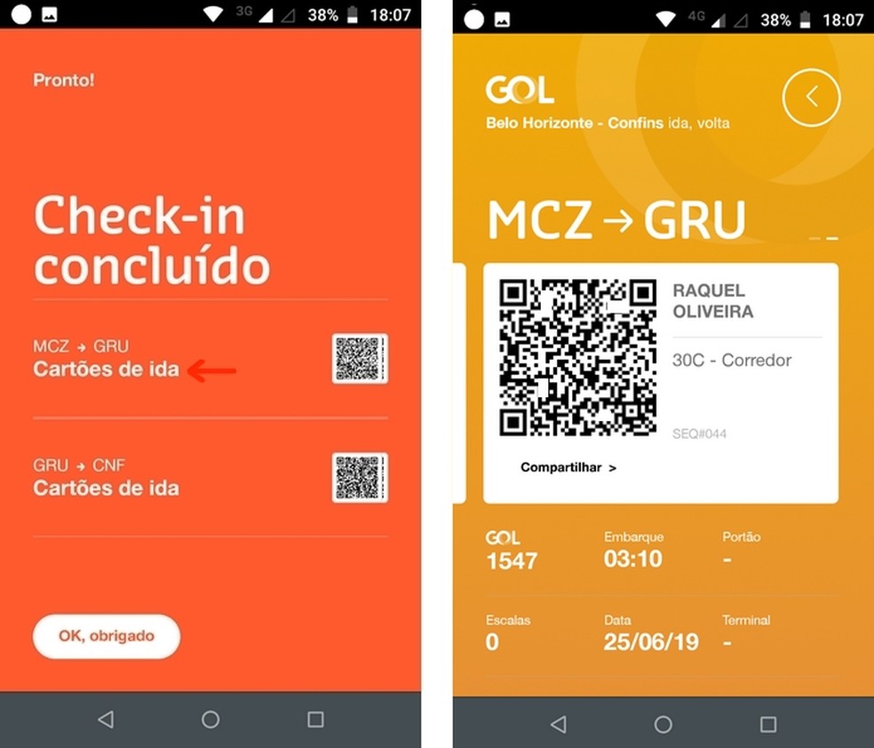 Gol gol check in
