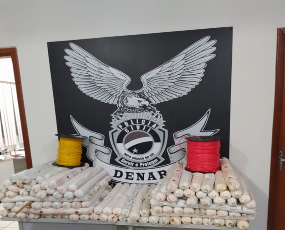 Drogas apreendidas na operação Ouro Branco — Foto: Denar/Divulgação